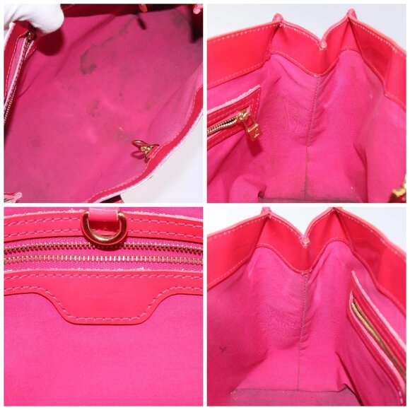LOUIS VUITTON Monogram Vernis Wilshire PM Hand Bag Rose Pop M93643 Auth 129819 - Picture 15 of 16